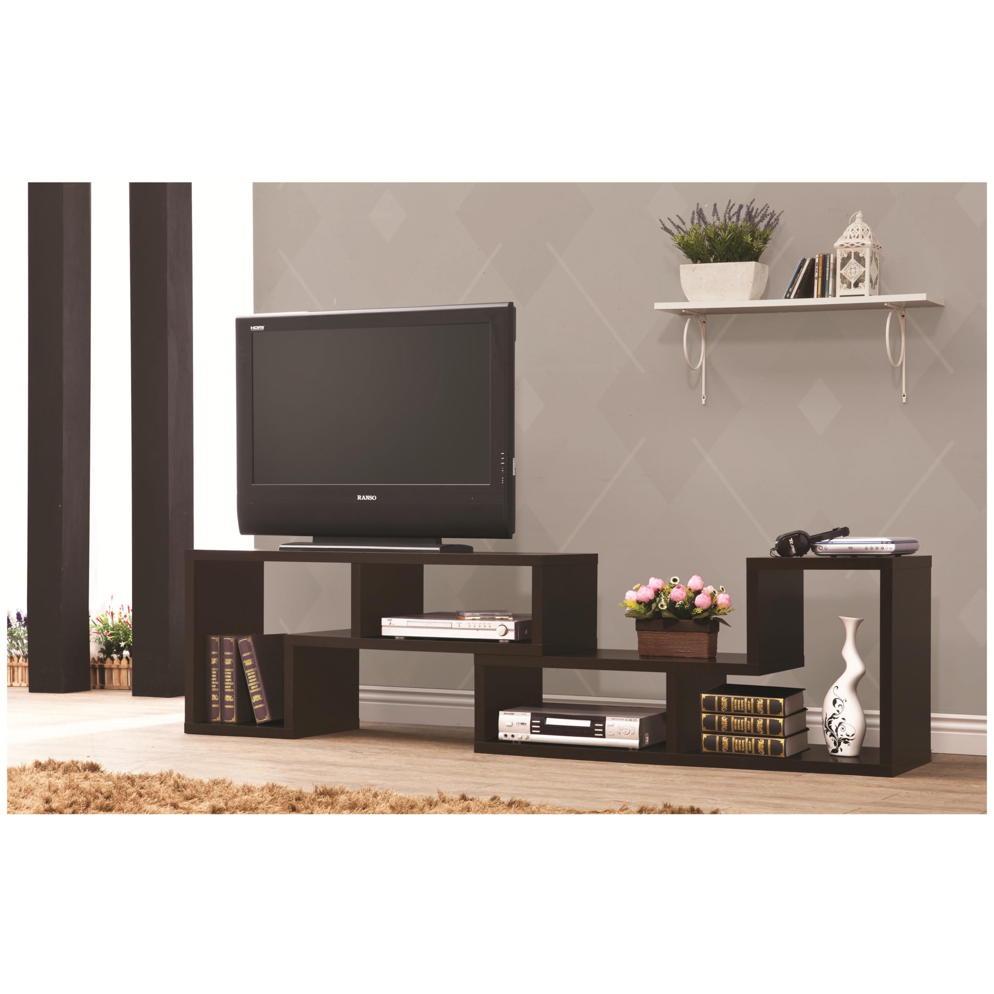 TV Stands 70129 CAPPUCCINO TV CONSOLE 7 Day Furniture TV Stands